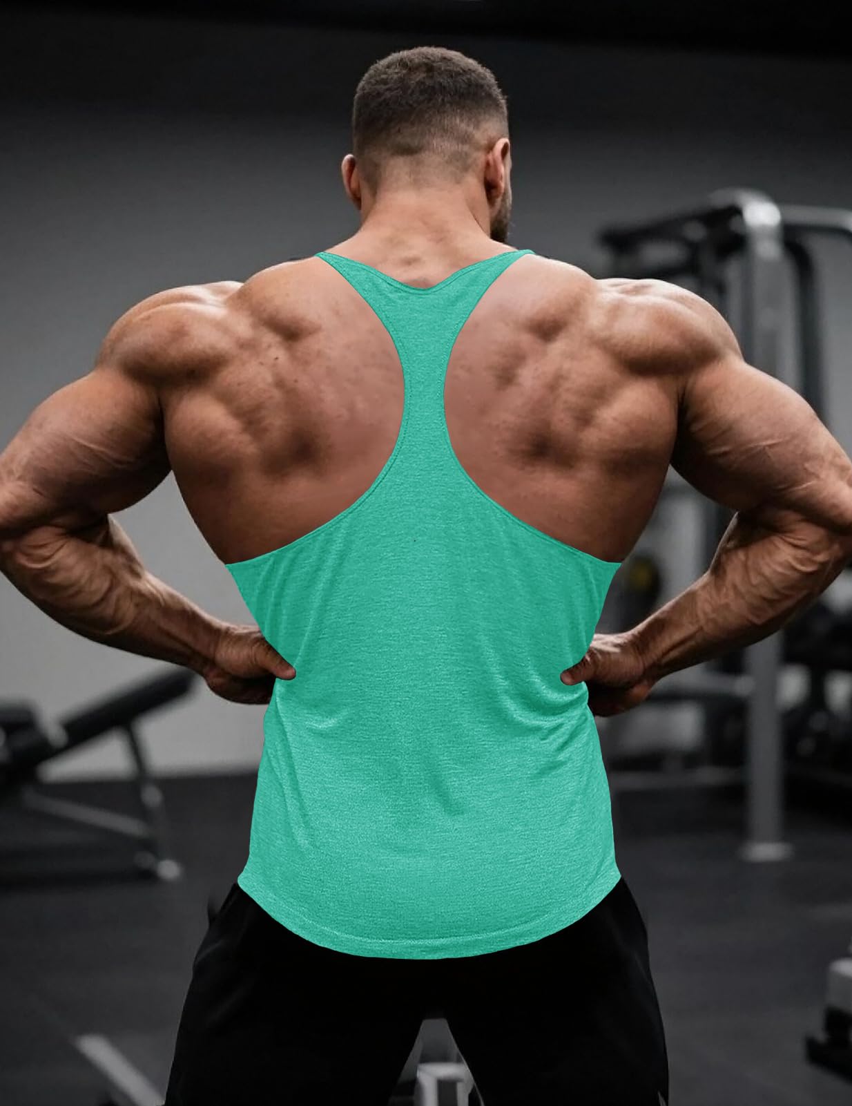 Muscle Cmdr Camiseta sin Mangas de Entrenamiento para Hombre,Camisetas de Tirantes Tombre Gym,Camiseta de Fitness con Espalda en Y para Hombre
