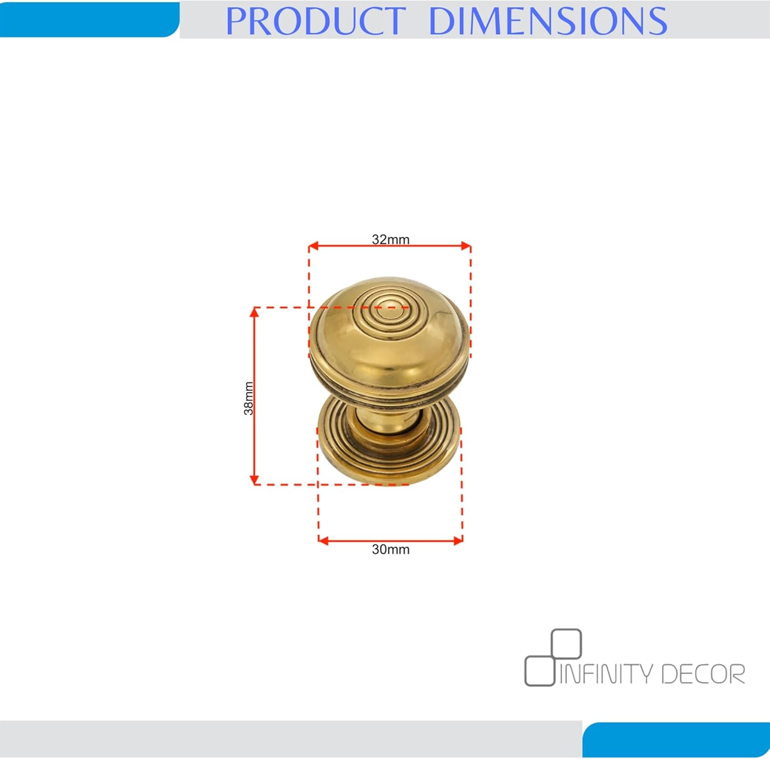 Solid Brass Antique Old Style Beehive Bloxwich Reeded Cabinet Chest Knobs Pulls 6 Designs (Preston Small)