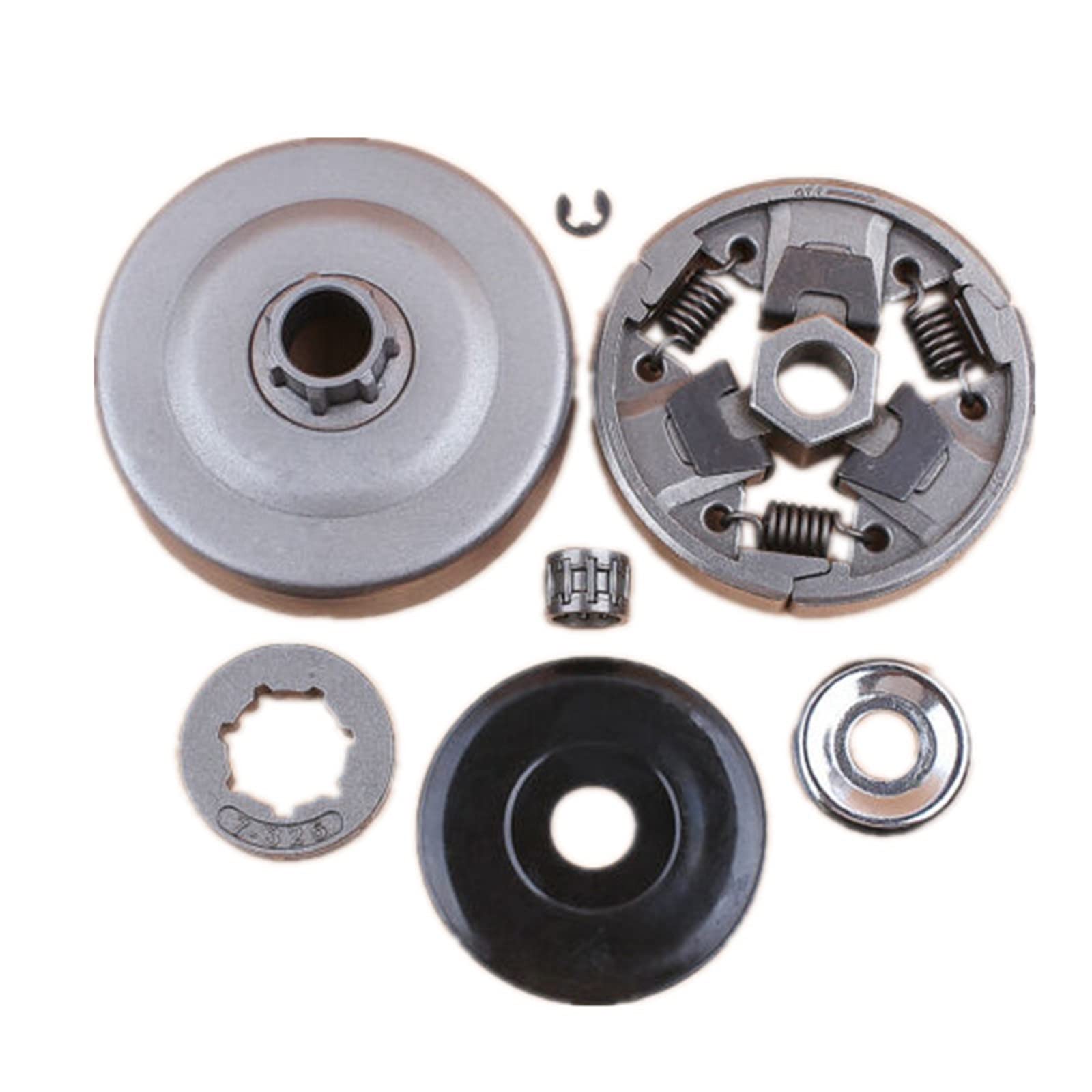 Juego de piñones de llanta de arandela de tambor de embrague compatible con motosierra STIHL 026 MS260 024 MS240 325-7