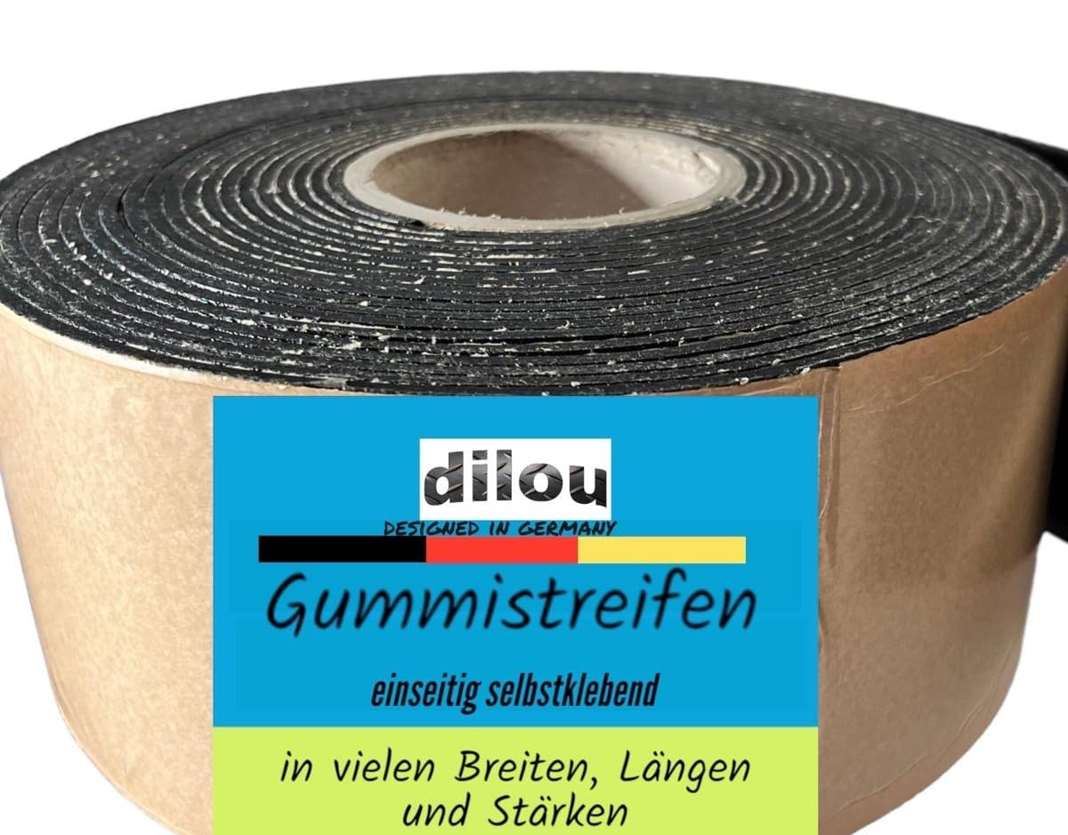 Gummistreifen selbstklebend 40mm breit 3mm dick 1-10m lang Vollgummi Hartgummi (8000x40x3mm)