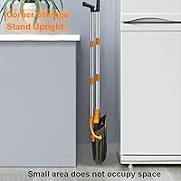 Vista 6 de Broom and Dustpan Set - Upright Dustpan and Broom Combo Set - Self Cleaning with Dustpan Teeth Standing Dust Pan for Home Kitchen Easy Assembly