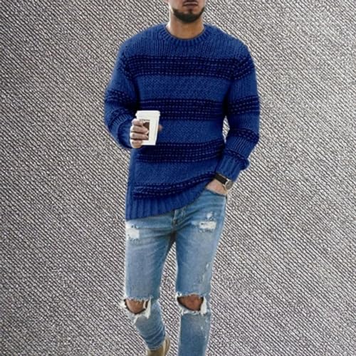 Pull à rayures masculin lâche pour éviter l'inconfort des vêtements serrés - 2