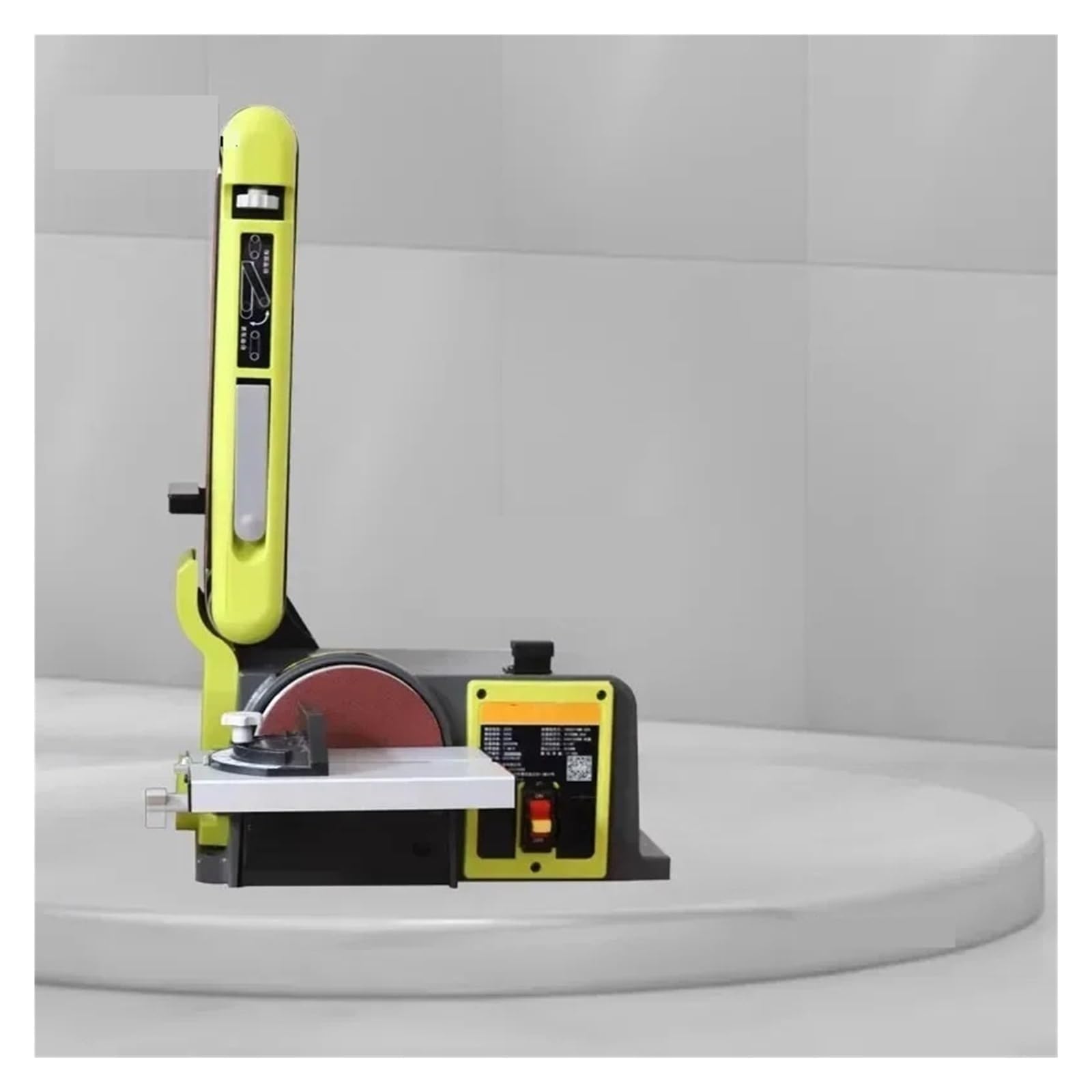 Levigatrice a nastro da 550 W 4X6 pollici 2850 RPM Rettificatrice disegno e lucidatura Tipo tavolo Affilatrice punte da trapano