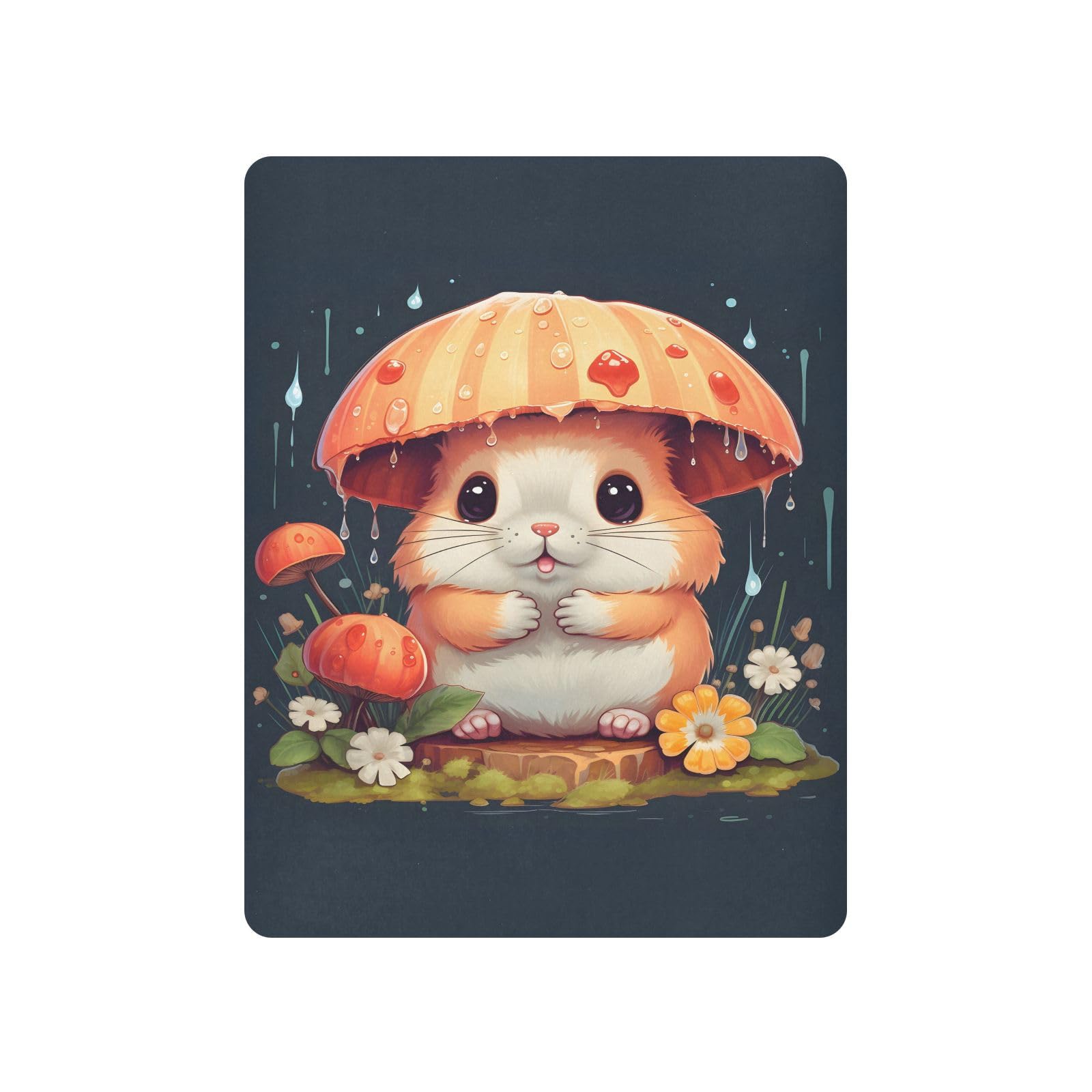 JIPONI Hamster Mushroom Soft Playard Sheet- Pack & Play Sheets Fitted, Breathable Mattress Cover for Standard Size Play Yard, 39’x27’x5’