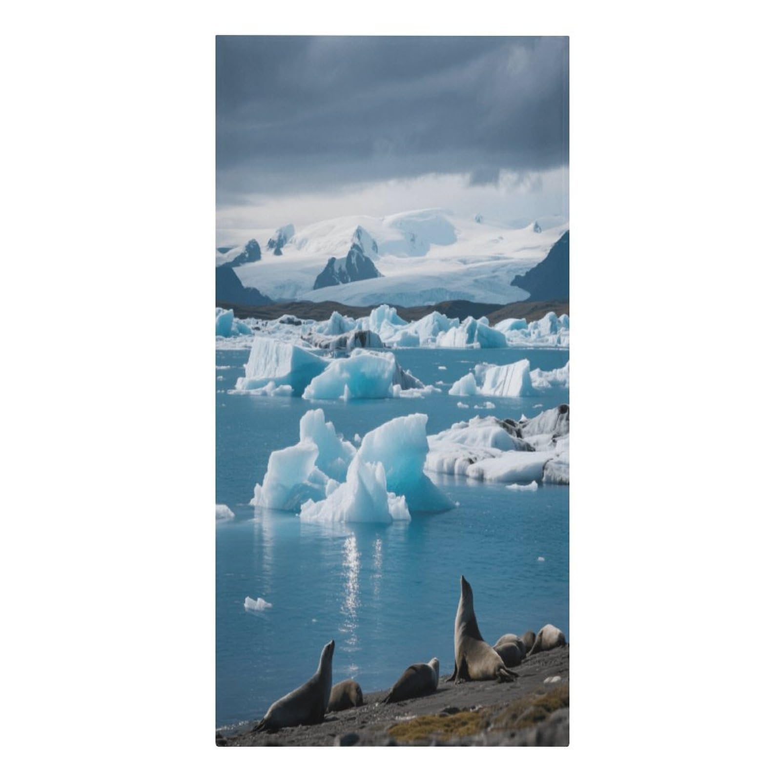 Fekiloot Men's Style Glacial Lake Large Beach Towel, Travel Towel For Adults Wo, Pool Towels For Beach, Camping, Swim Pool, Gym, Sports& Yoga 61.4"X30.3"