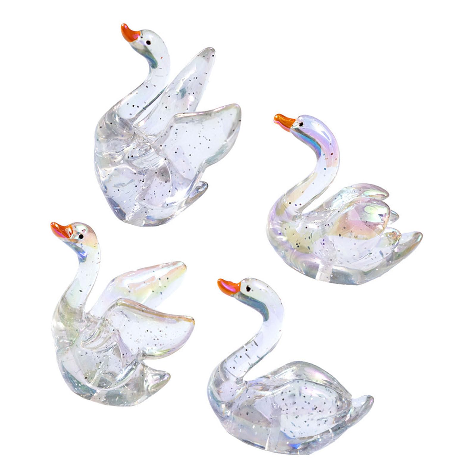 Shunzhong Multicolor Minisature Gooses Statue Garden Decors Resin Gooses Figurines Toy Minis Cake Toppers For Birthday Party Decoration Supplies Minis Resin