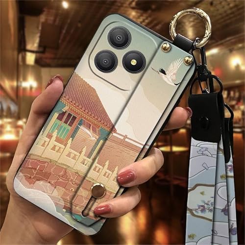 Phone Case Compatible with Blackview Wave 9C, Chinese style Protective Wristband Silicone Soft case Anti-knock Waterproof Kickst