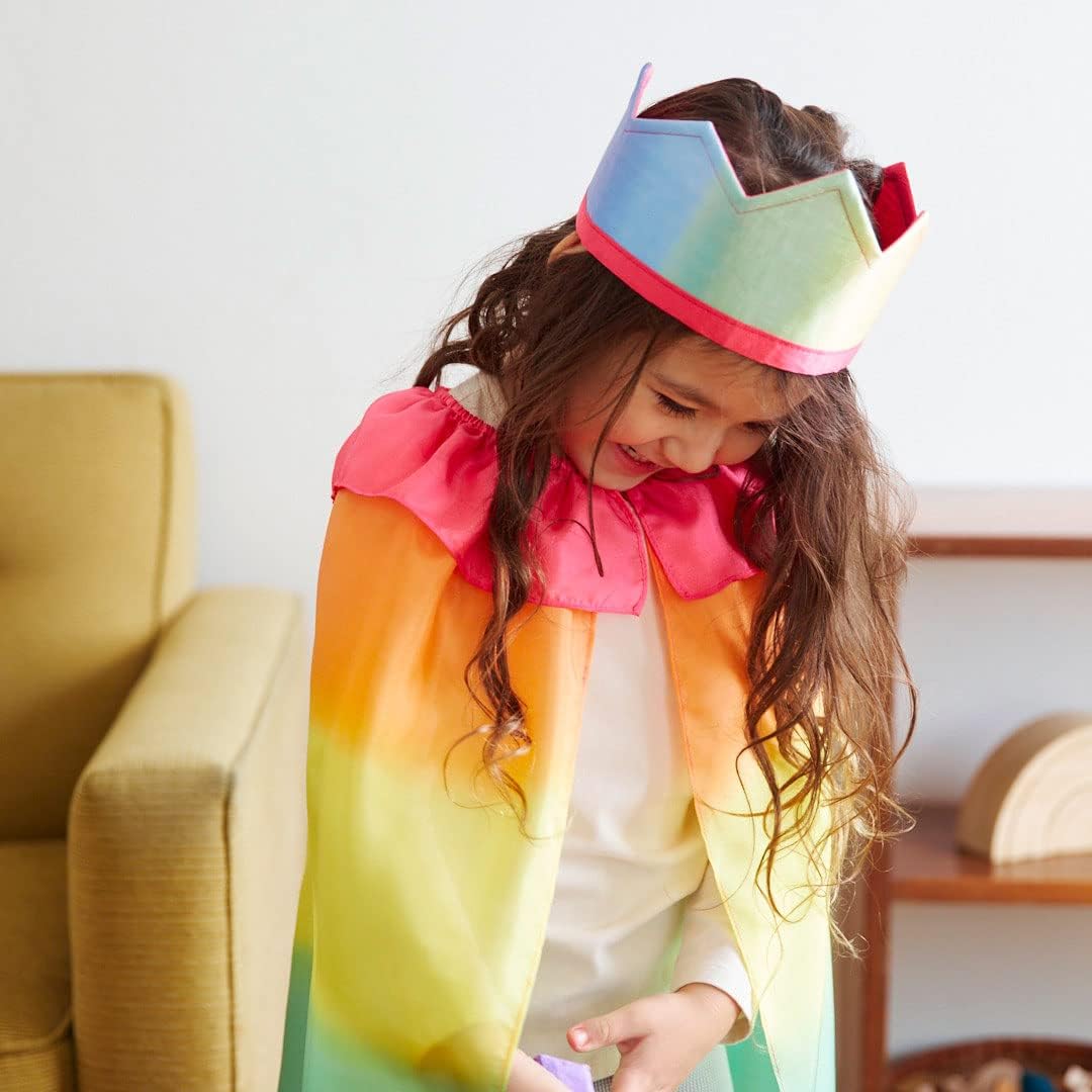 Sarah's Silks Enchanted Rainbow Silk Crown | A Magical Dress-Up Elastic Headband for Princes, Princesses, Kings, & Queens | Montessori Toy for Children - Image 7