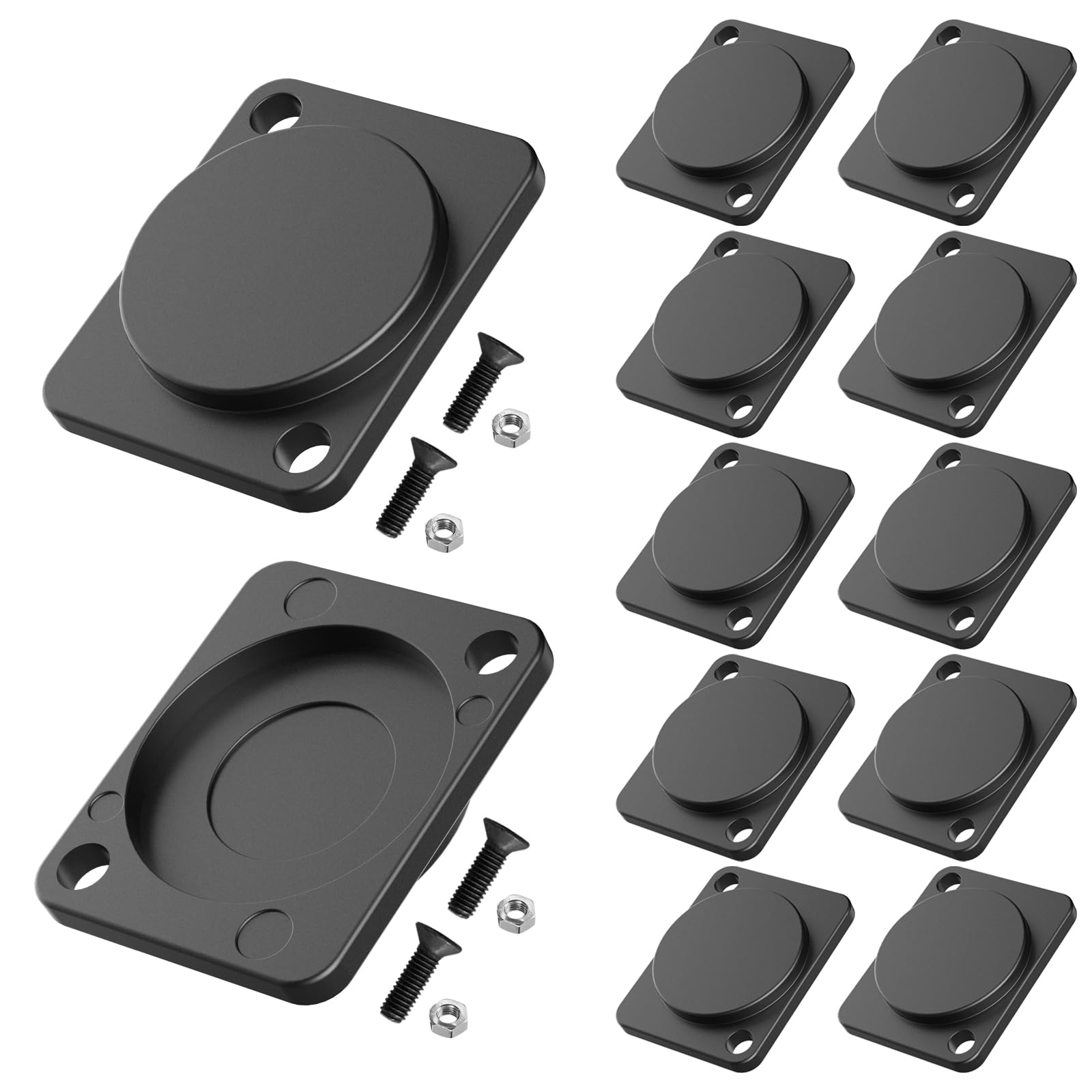 YQMRCZRF 12 Pack Panel-Mount Blank Plate?D-Series Metal Rack Mount Plate for Chassis Connectors and XLR Connectors