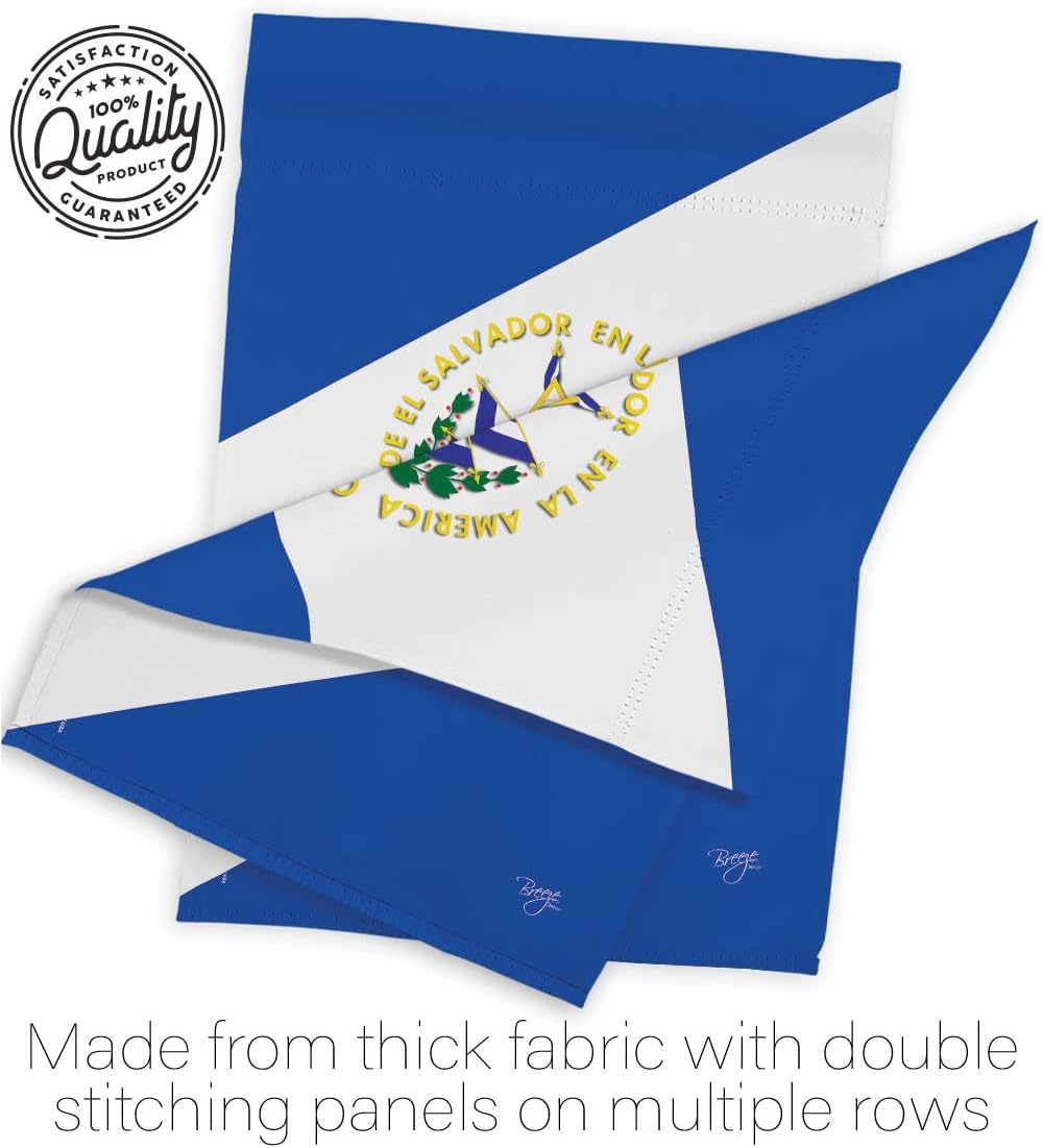 Breeze Decor G158151 El Salvador Flags of the World Nationality Impressions Decorative Vertical Garden Flag 13" x 18.5" Printed In USA Multi-Color