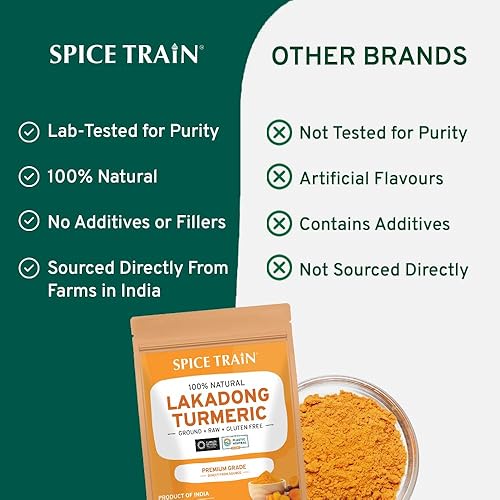 Miniatura 8 de SPICE TRAIN Lakadong - Polvo de cúrcuma orgánica de alta curcumina 797oz 8 onzas 100 crudo de la India polvo de raíz de cúrcuma con alta curcumina