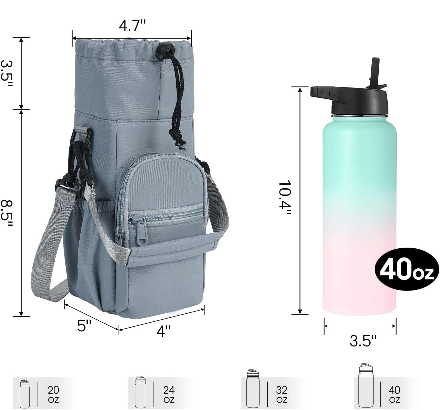 XMBFZ Neopren-Tragetasche Für Wasserflaschen – 758 Ml, Mit Verstellbarem Gurt & 2 Reißverschlussfächern