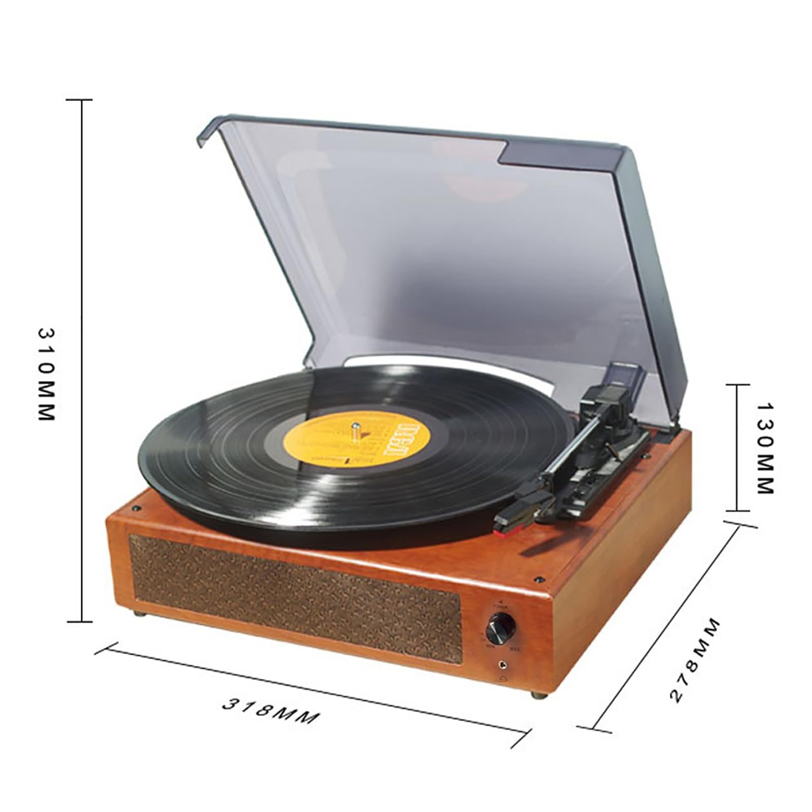 Giradischi Vintage, Giradischi in Vinile con Altoparlanti Integrati, Supporto 33/45/78 Giri/min E Dischi di Dimensioni 7''/10''/12'' E Riproduzione Bluetooth, per Regalo di Festa, Collezione
