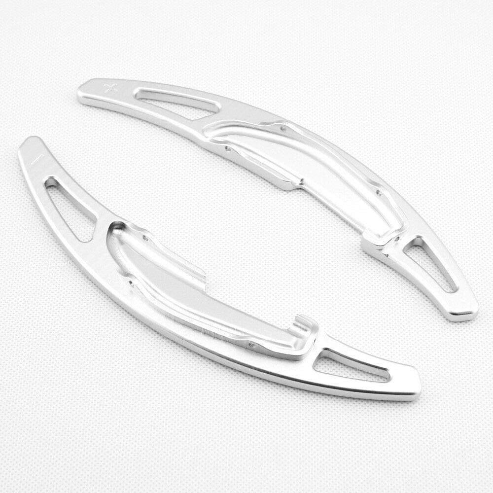 Steering Wheel Gear Shift Paddle Cover Extended for BMW M2 M3 M4 M5 M6 X5M (Silver)