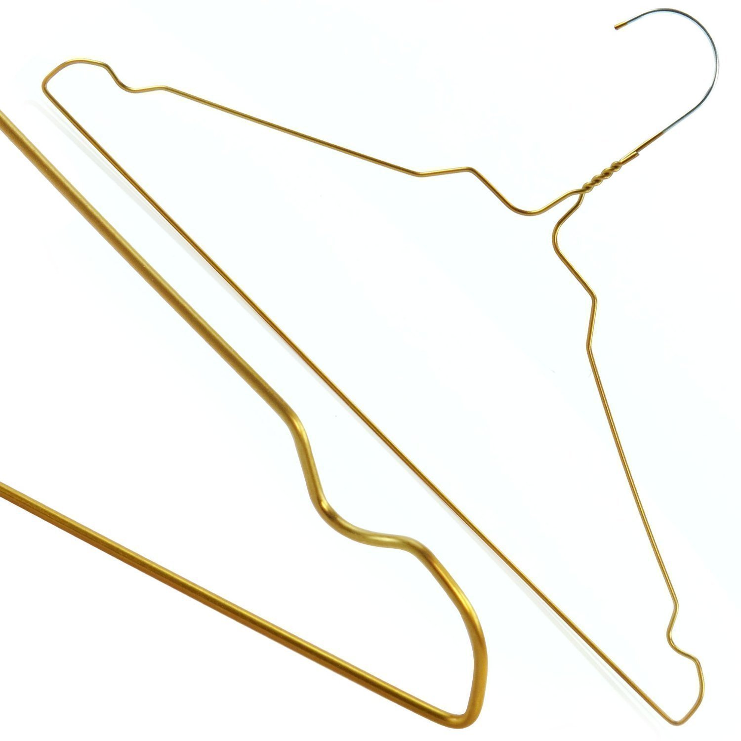 HANGERWORLD 400 Grucce Appendiabiti 40cm in Metallo Colorate Dorate Salvaspazio per Casa e Lavanderia