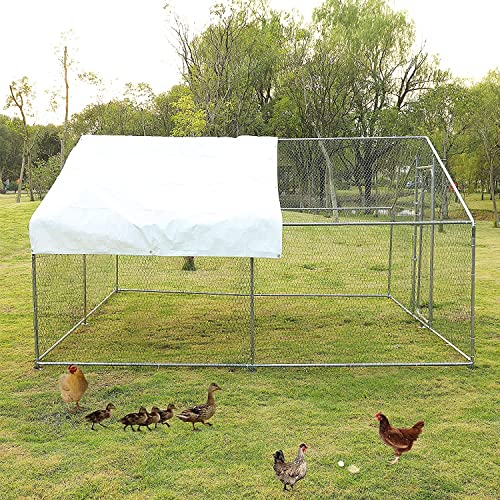Grepatio Chicken Coop,Large Metal Chicken Run Cage,Chicken Kennel Outdoor Duck House with Waterproof and Anti… - Image 8