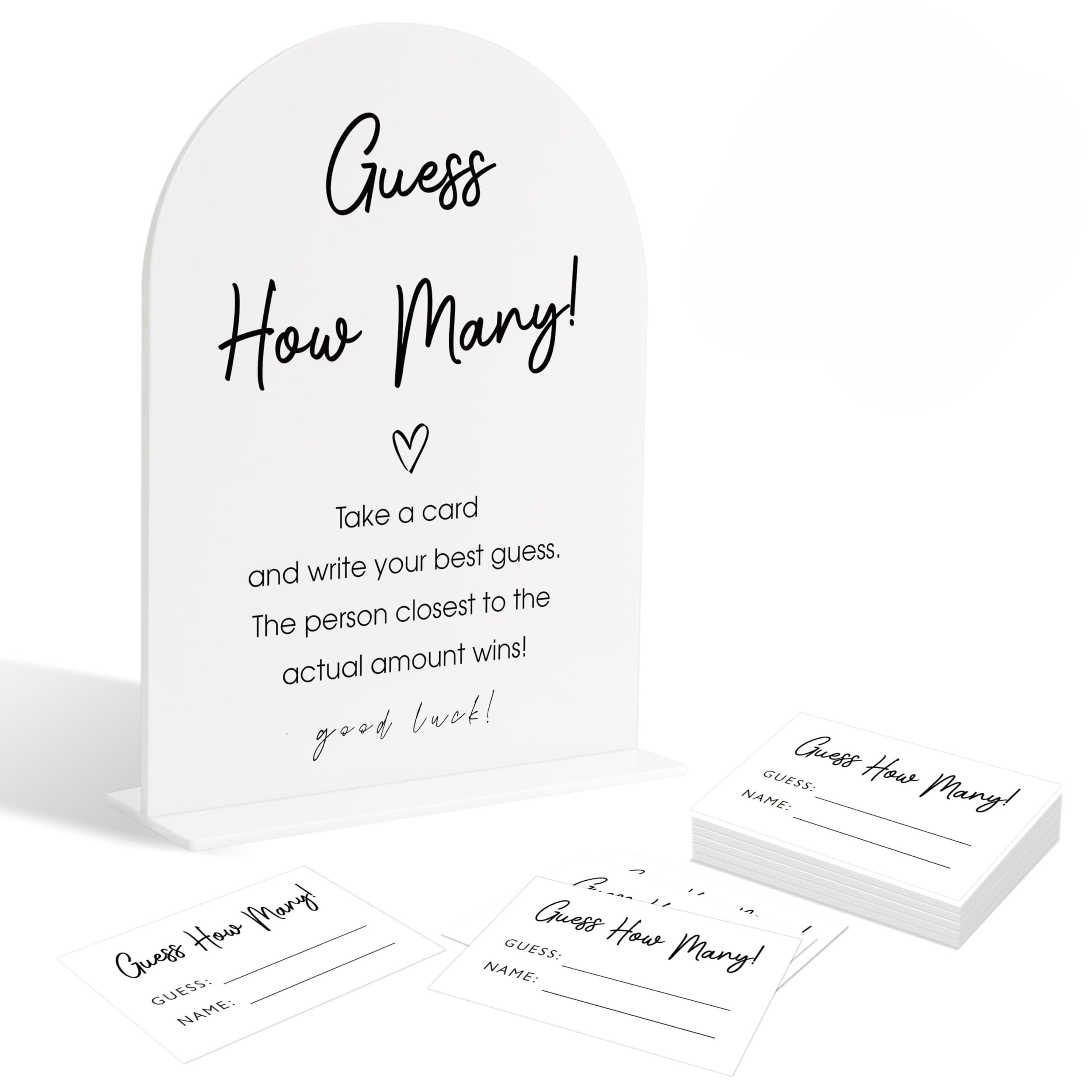 Panneau Guess How Many de baby shower pour une décoration de table réussie