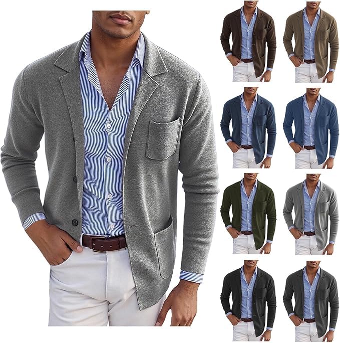 Men's Slim Fit Blazer Suit Lightweight Casual Linen Jacket Sport Coat Solid Color Notched Lapel Tuxedo Jackets3