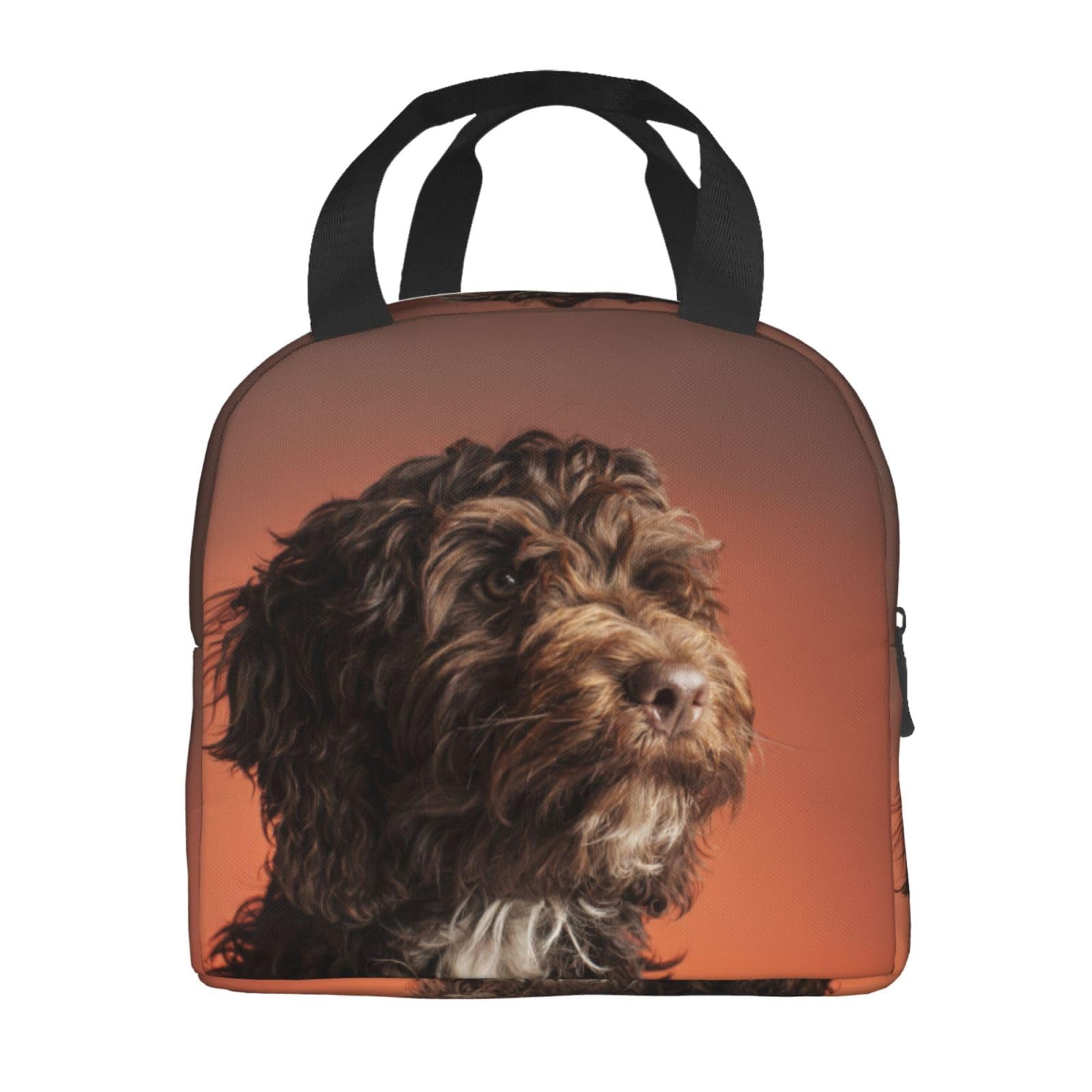 Portable Insulated Lunch Bag Cockerpoo Dog Large Capacity Cooler Lunch Container Thick Reusable Lunch Box Tote Bag for Work Picnic School Adults Kids