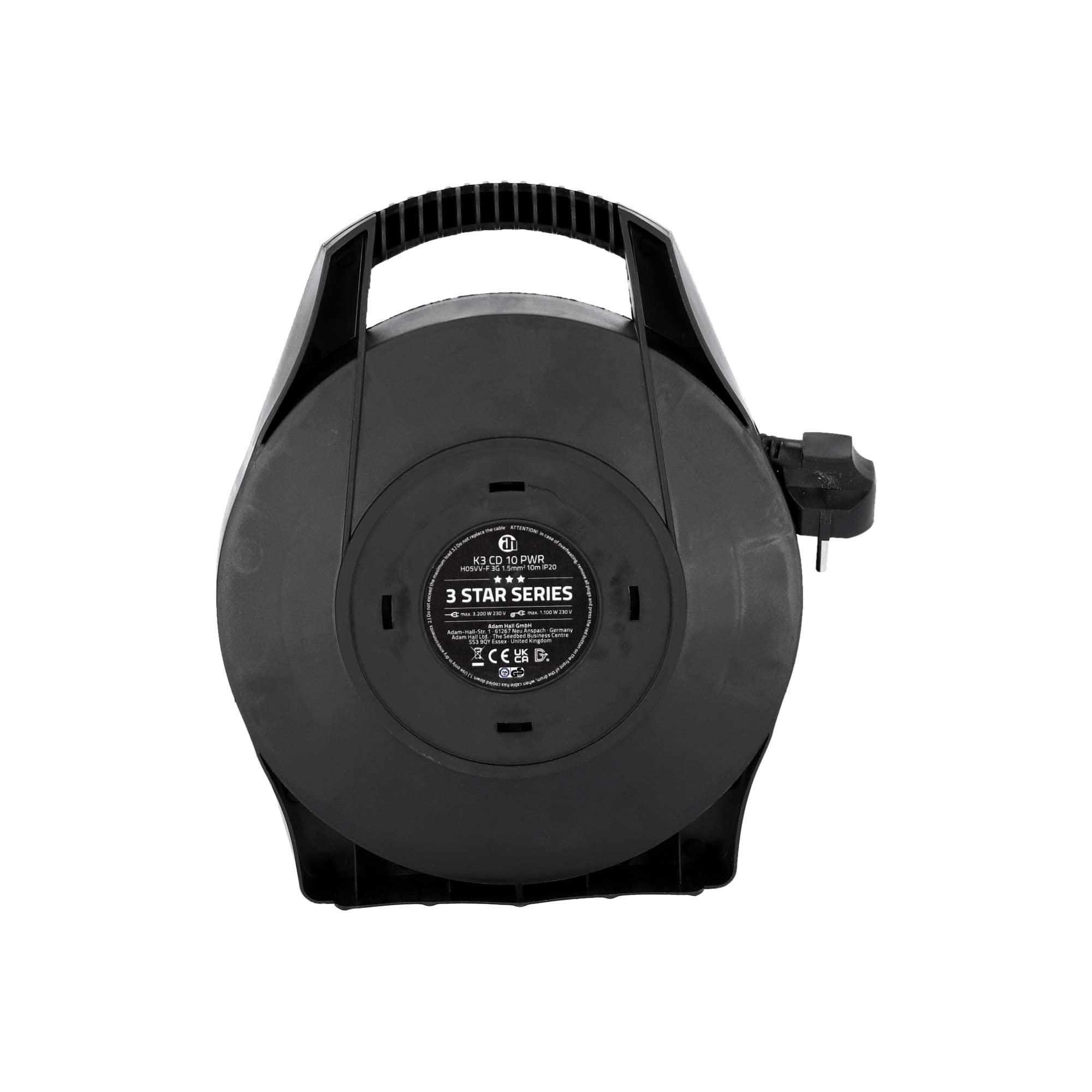 Adam Hall Cables 3 STAR CD 10 PWR Strom Kabeltrommel 4-Fach Schuko, 10m