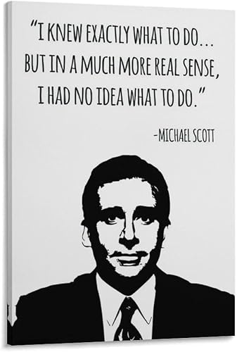 EPEDIC Michael Scott Life Coach Inspirational Quotes Poster (2) Canvas Poster Wall Art Decor Print Picture Paintings for Living Room Bedroom