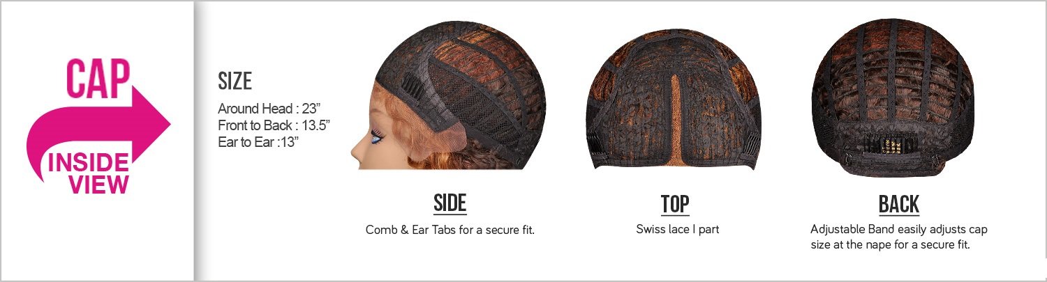 Outre Synthetic Hair Lace Front Wig Swiss Lace I Part Jasmine (DX3033)