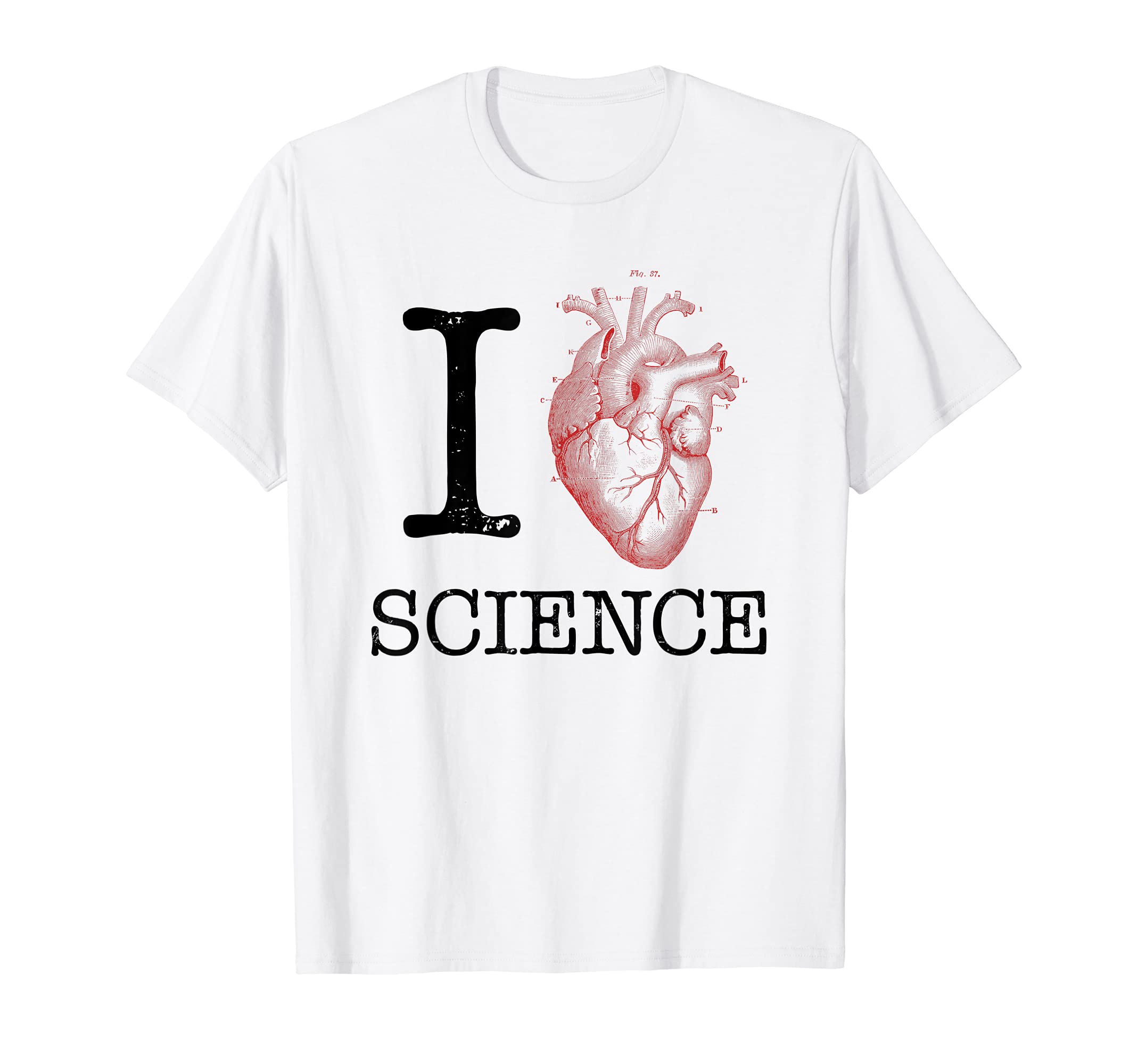 Steamer TeesI Love Heart Science T Shirt - Biology Tee Tshirt Teacher T-Shirt for Men Women Kids