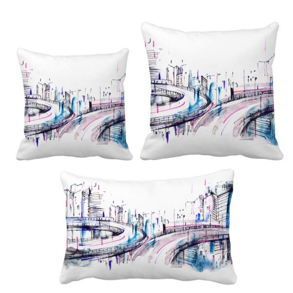 Housse de coussin moderne en gratte-ciel, le cadeau déco idéal pour le salon