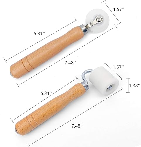 Miniatura 2 de CARTINTS Paquete de 2 rodillos alisadores de papel tapiz, para instalación de papel de pared plano y de esquina, herramienta de rodillo para papel