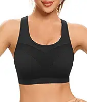 Sutiã esportivo feminino com suporte médio acolchoado com tiras nadador nas costas sutiã regata yoga treino para mulheres