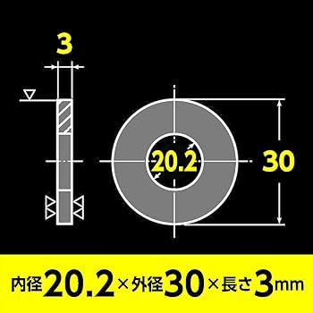 shun ページ（9+12mm幅・20個セット） Amazon.co.jp: ネジの永井 スペーサー ステンレス 内径8.2mm 外