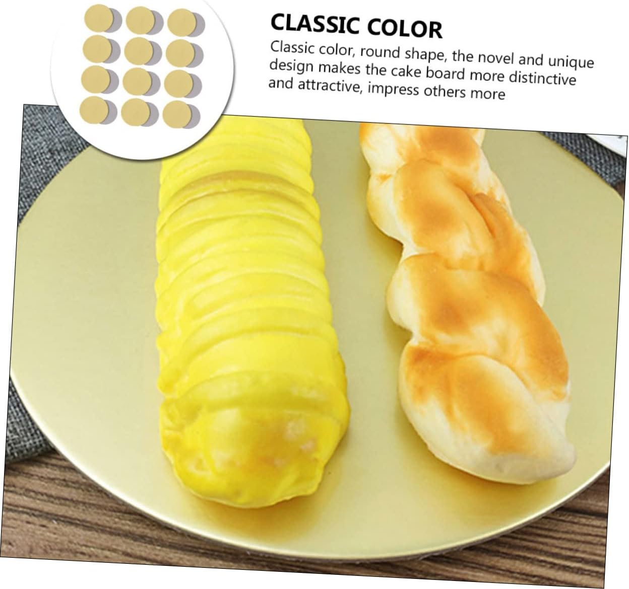 12 pcs Round Cake Drums Paper Cake Boards for Weddings Birthdays and Baking Thick