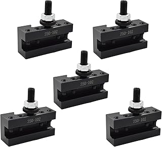 5Pcs AXA 250-102 Quick Change Tool Post Holder Quick Change Tool Post Turning Facing Holder Fit for Swing Dia 12 Inch 250-100 or 250-111