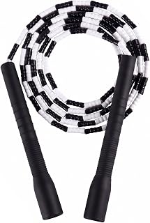 YUEDONG Soft Beaded Jump Rope for Teens & Adults, World Champion Luke Boon Collaboration, Adjustable Freestyle Jump Rope with 20cm Long Handles, Tangle-Free TPU Beads for Rhythm Training, Fitness Workout & Tricks | Luke Boon collaboration, soft TPU beads, 20cm handles, rhythmic click feedback, tangle-free design, for freestyle and fitness