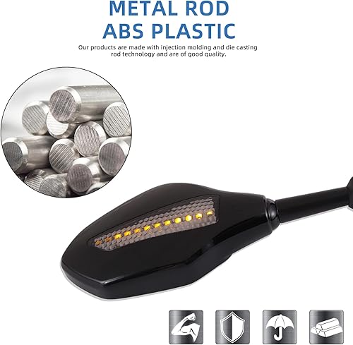 Miniatura 3 de Espejos laterales integrados Espejo retrovisor motocicleta Aaccessories motocicleta LED intermitente espejos compatibles con Honda CBR600RR CBR250R