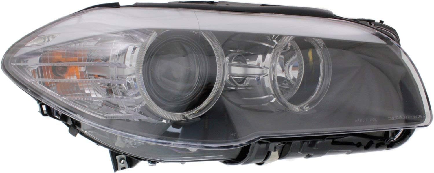 Garage-Pro Driver and Passenger Side Headlight for BMW 528i 2011-2013 Halogen With bulb(s) Without Xenon; Fits Base Replaces# 63117203243, 63117203244
