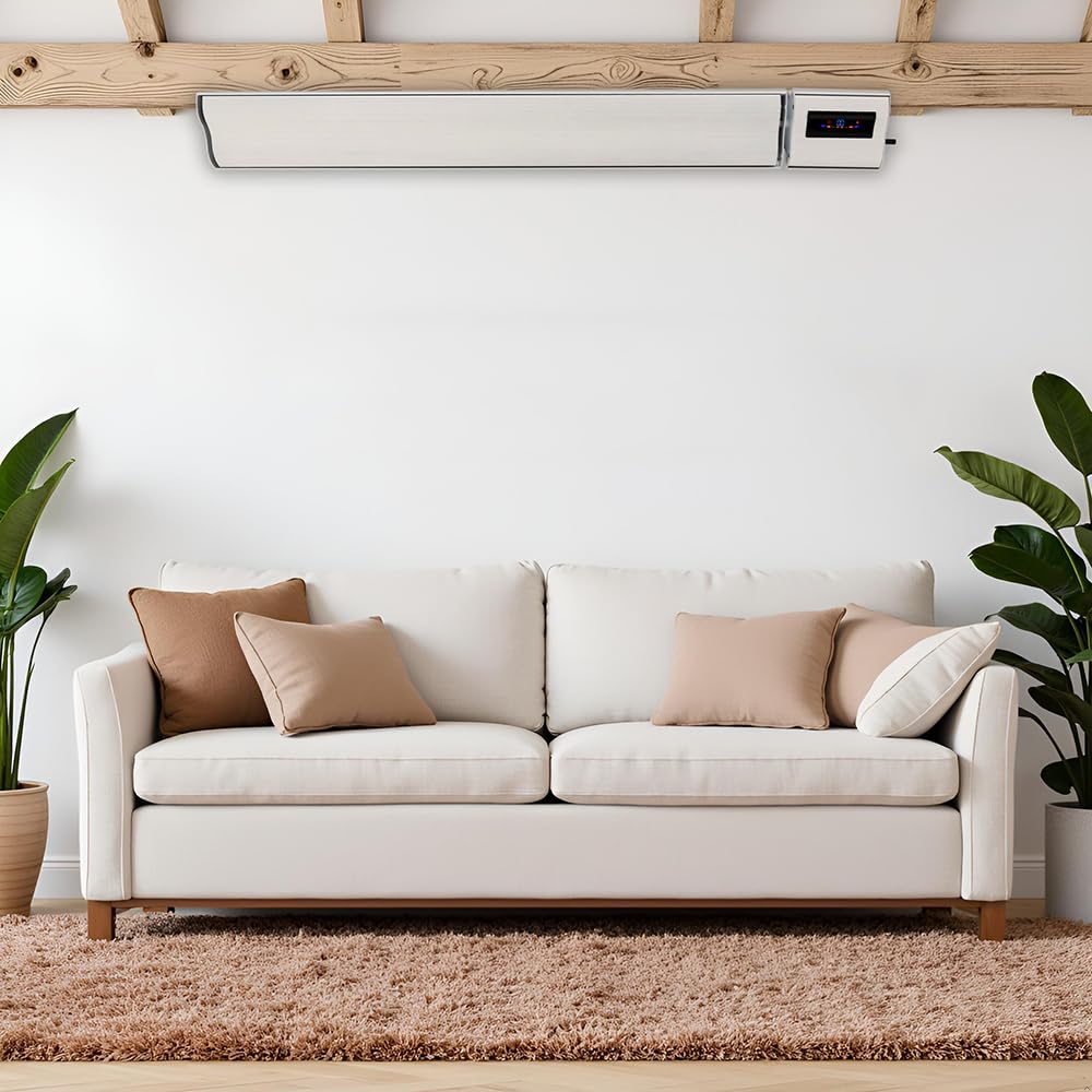 Grzejnik elektryczny ElectricSun 1200-600W biały, z WiFi aplikacja, 94x15cm