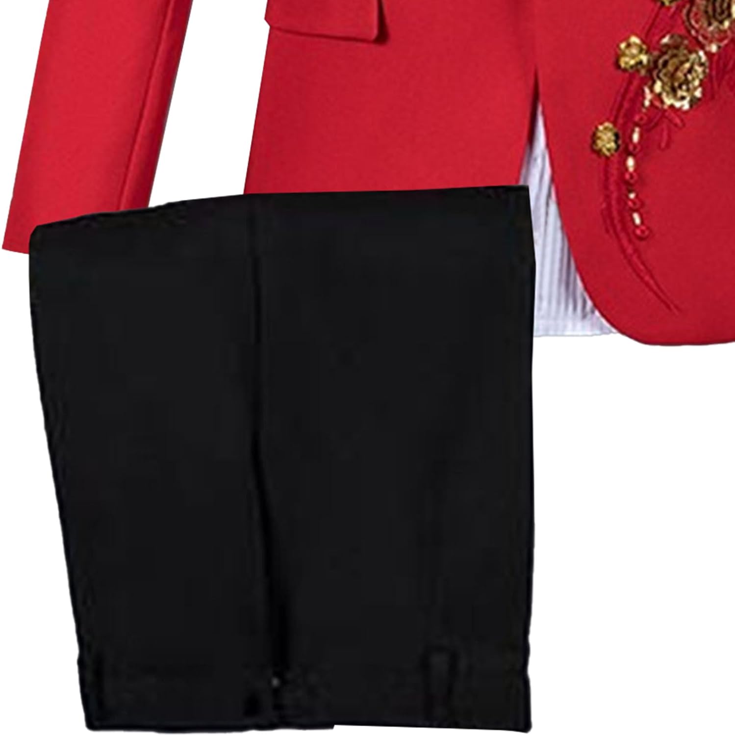 Men's Embroidered Print Elegant Suit Jacket Luxury Blazer Dinner Tuxedo Suit 2 Pieces Stylish Formal Suit Coat