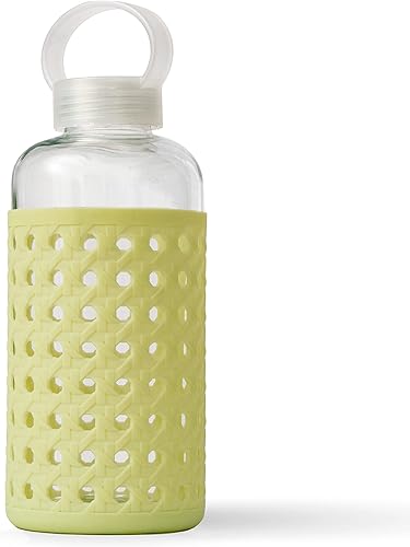 Miniatura 7 de Apana Botellas de agua de vidrio para yoga, sin BPA, funda antideslizante, tapa a prueba de fugas, reutilizable, 19 onzas y 32 onzas, botella de