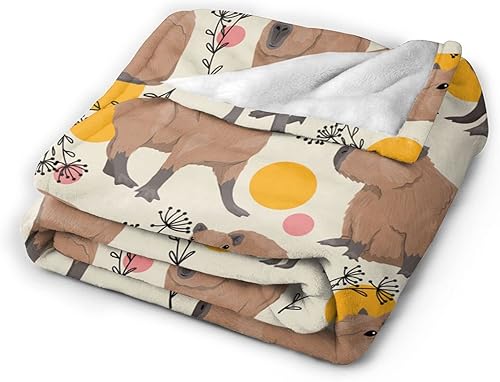 Miniatura 3 de Capybaras - Manta Capybara para regalo de fiesta, manta de felpa para dormitorio, sofá, niños y adultos, para todas las estaciones, 40 x 50 pulgadas