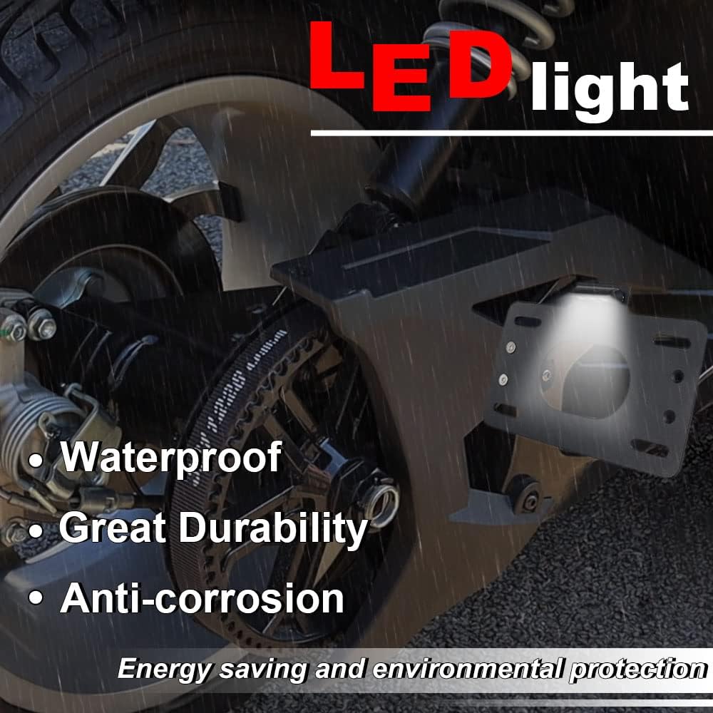LED Swingarm License Plate Relocator Kit Compatible with Polaris Slingshot SL LE/Base 2015-2017, Slingshot SL 15-24/SLR 17-24/SLR LE 2018/R 20-24/R LE 2021/GT 2019/GT LE 18-20/S 18-24