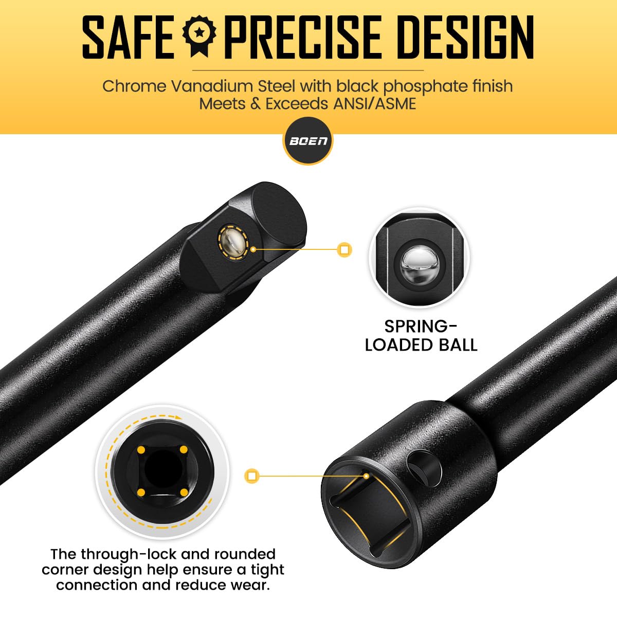 Mr.wintek 21 Piece Impact Driver Socket Set 1/4
