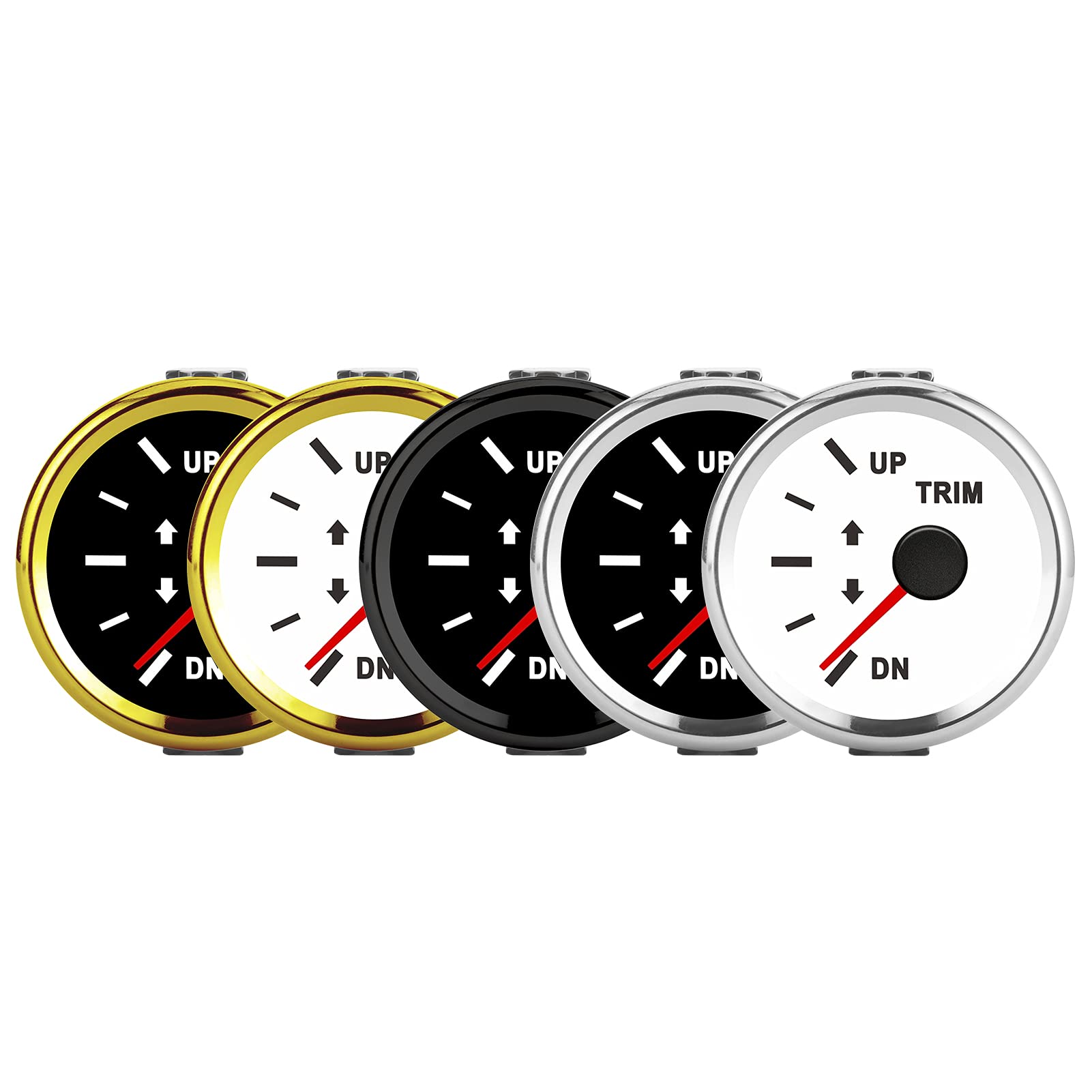 Tissting Boat Trim Gauge Yacht Trim Gauge Wasserdichtes Anti-Fog Trim Balance Gauge Marine Instrument für Schiffsboot Yacht