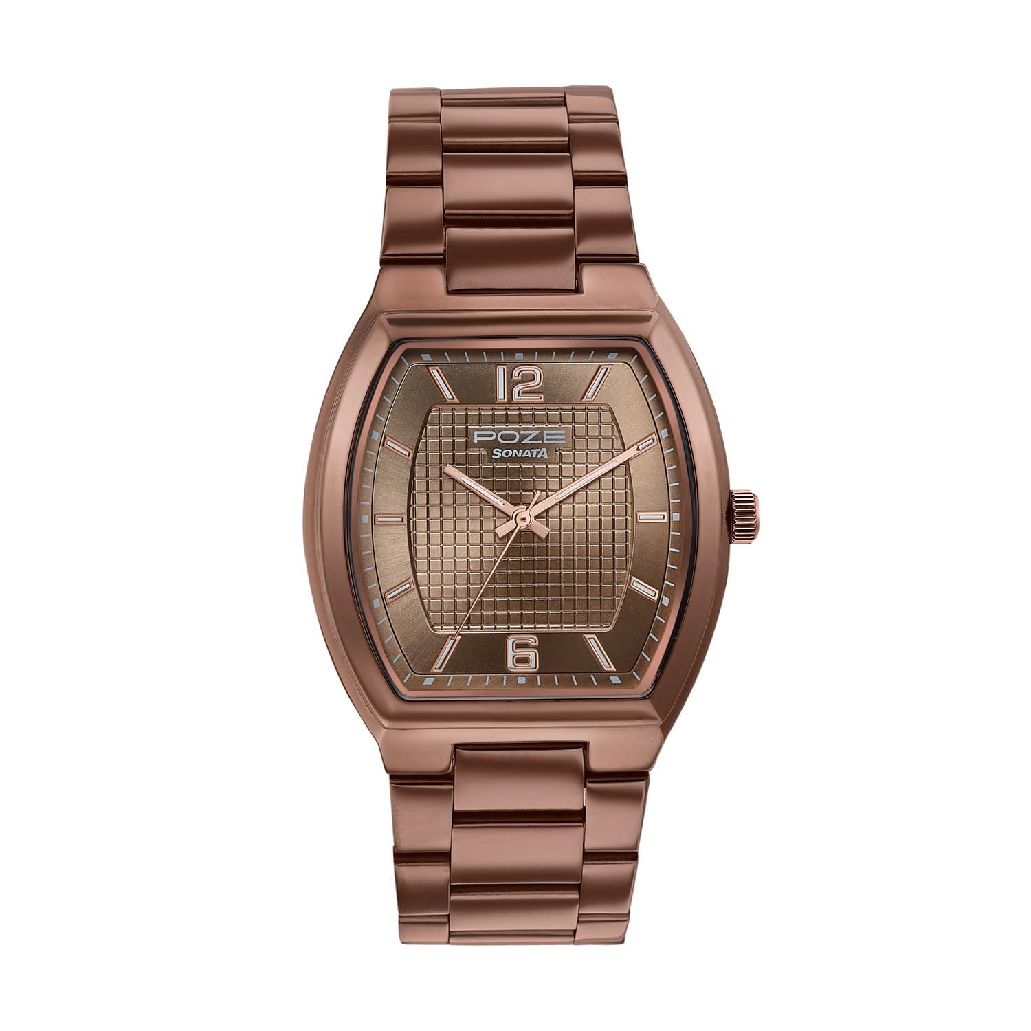 Sonata Poze 8 Quartz Analog with Brown Dial IP Brown Stainless Steel Strap Watch for Men - SP70106QM01W-image-15