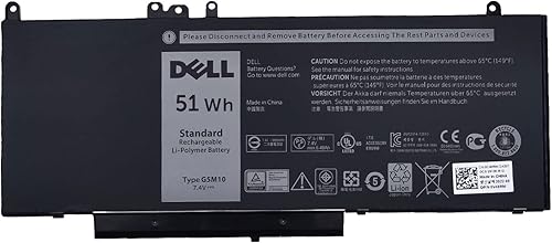 Miniatura 1 de DELL G5M10 - Batería para portátil Dell Latitude 14 E5450 5450 Dell Latitude 15 E5550 5550 Series Notebook 15.6 pulgadas G5M10 0WYJC2 8V5GX R9XM9