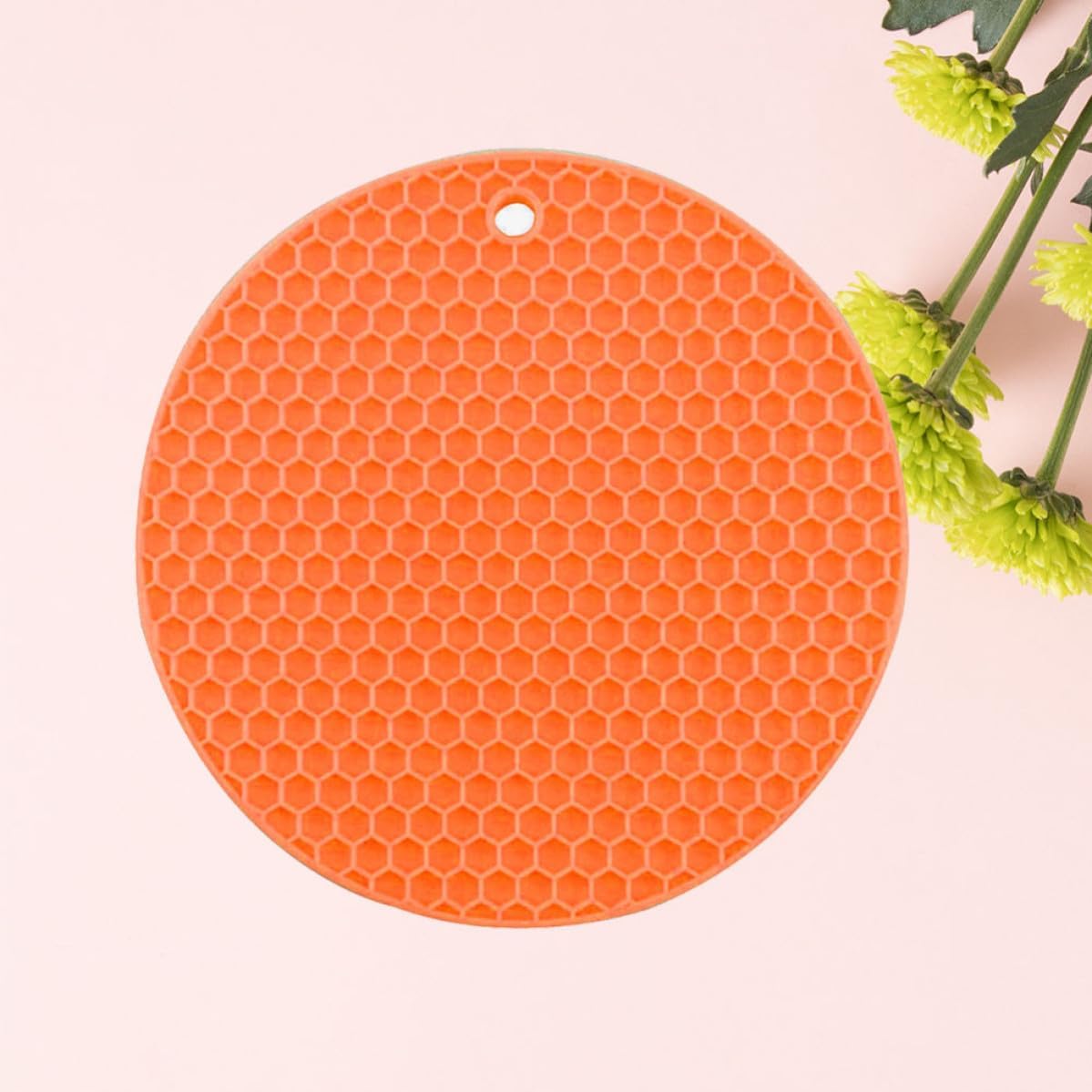 Silicone Insulation Mat Honeycomb Pot Holder Heat Resistant Orange