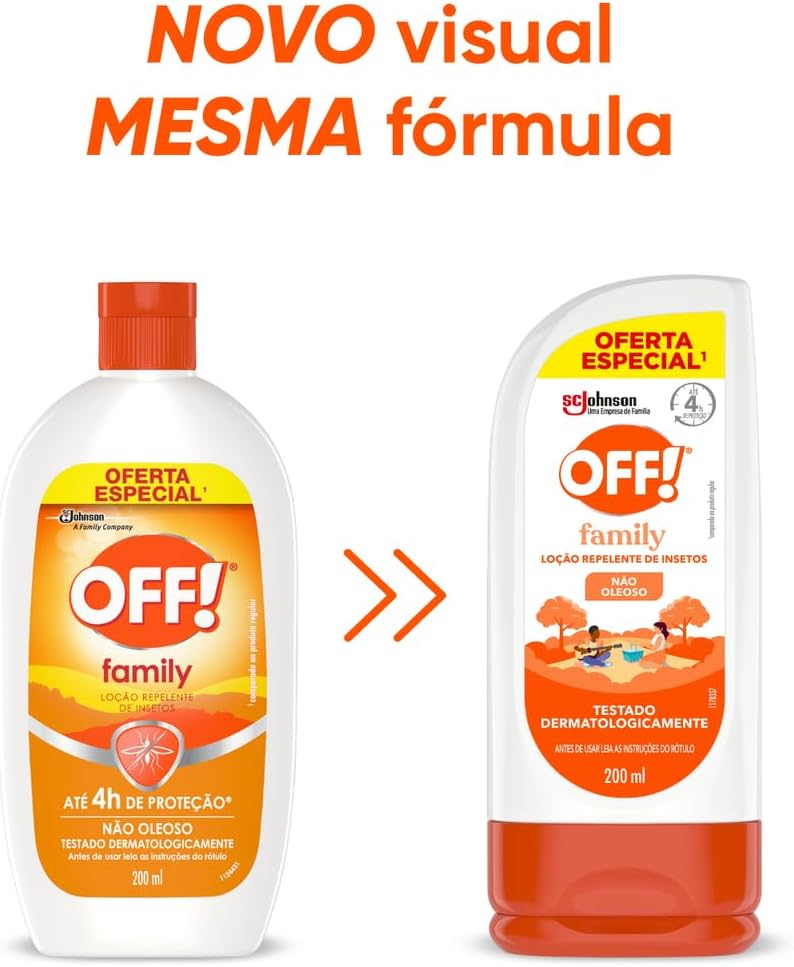 OFF! Family Loção Repelente de Insetos e Mosquitos, 200ml