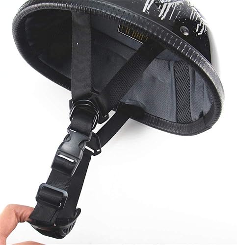Miniatura 4 de Casco de estilo alemán abierto para montar en carretera, casco de perfil bajo, medio casco para motocicleta, pequeño y ligero, aprobado por DOT,