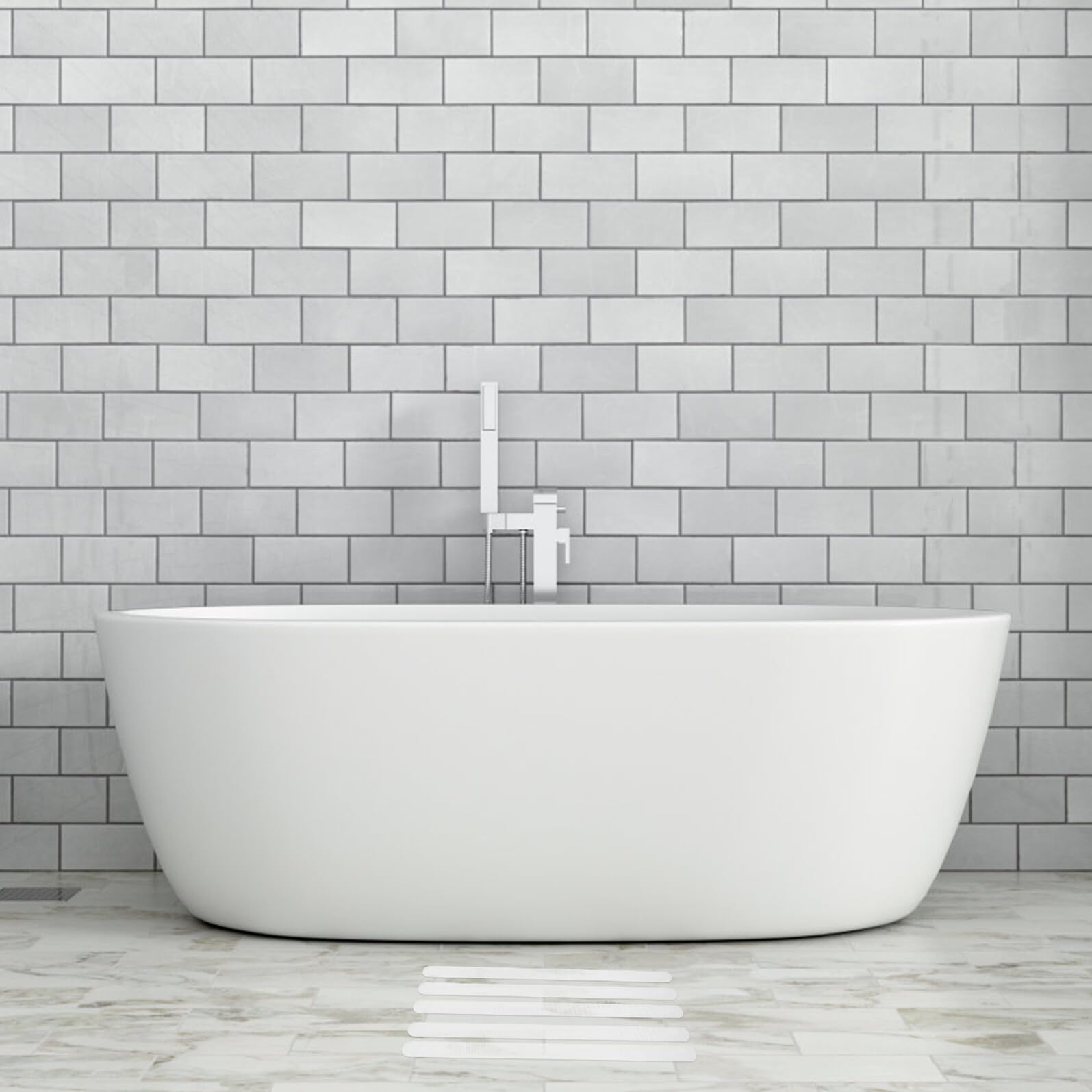 DOITOOL Badewannenaufkleber und Nassbereichschutz mit Starker Haftung rutschfeste Transparente Anti Rutsch Streifen 12 Stück Peva Sicherer Halt für Badezimmer und Dusche