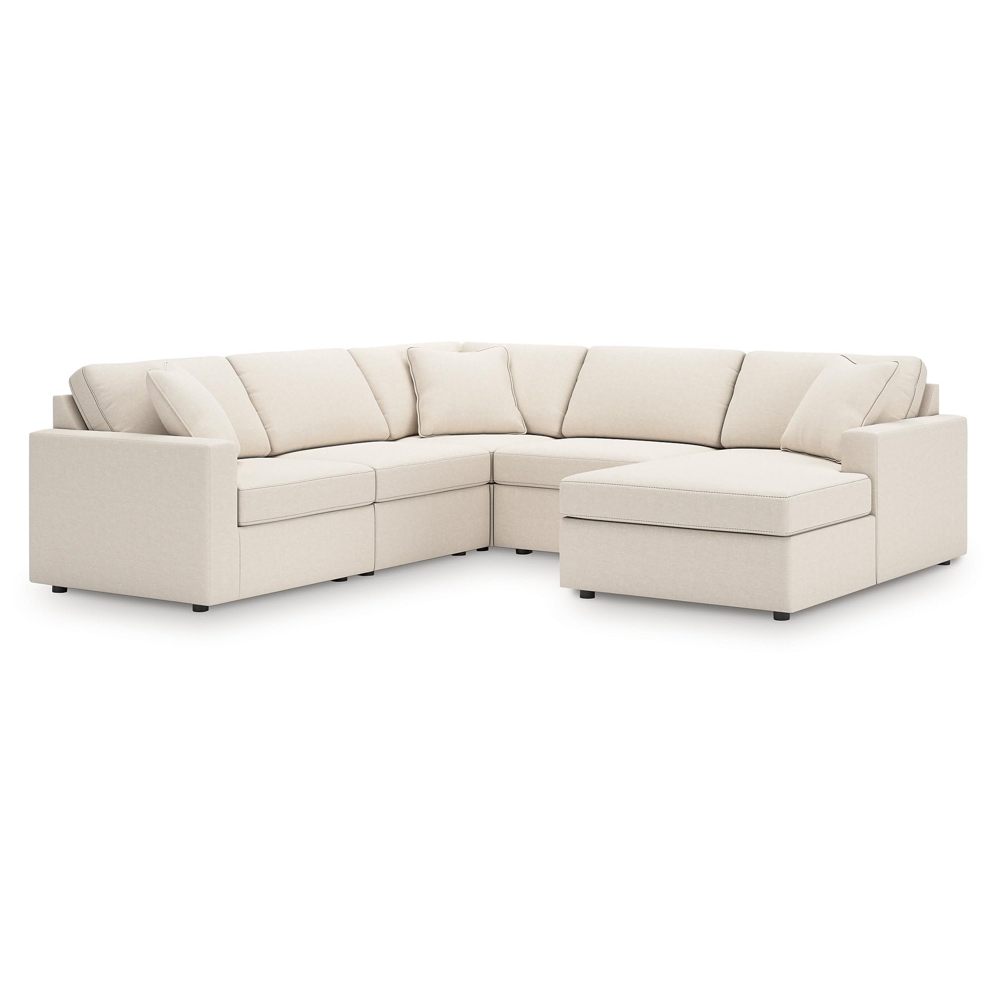 Signature Design by Ashley U-Shaped Sectional Couch with Chaise, Oyster